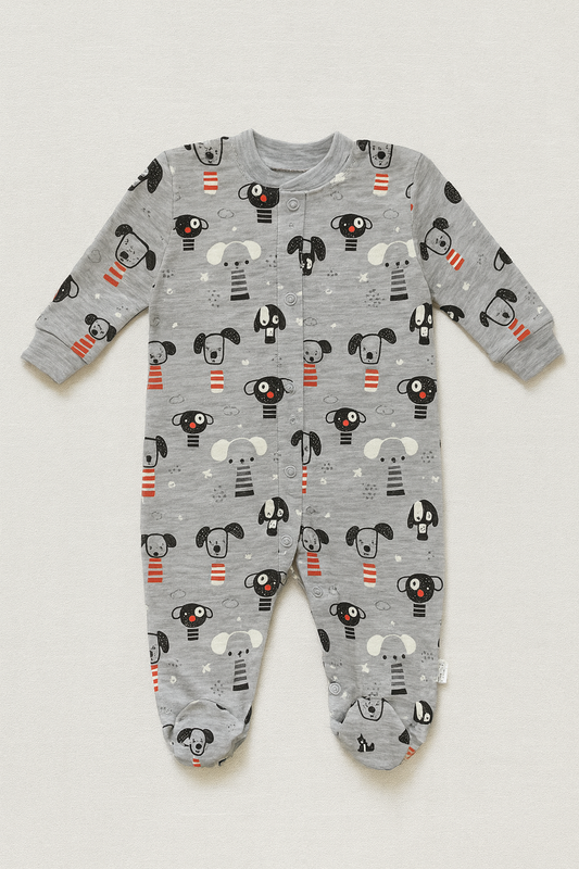 Baby-Strampler mit Koala Hundefreunden – 100 % Baumwolle