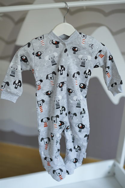 Baby-Strampler mit Koala Hundefreunden – 100 % Baumwolle