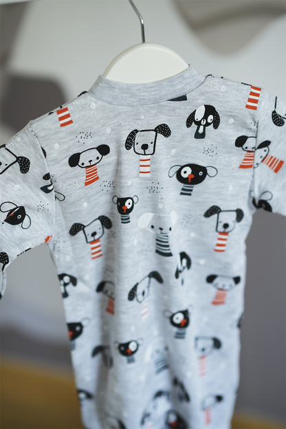 Baby-Strampler mit Koala Hundefreunden – 100 % Baumwolle
