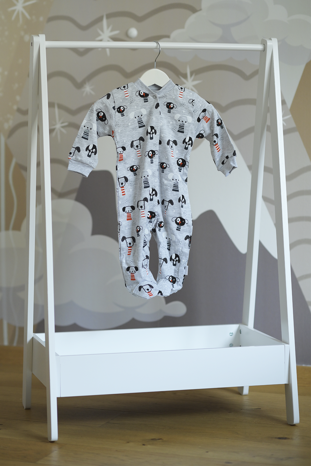 Baby-Strampler mit Koala Hundefreunden – 100 % Baumwolle