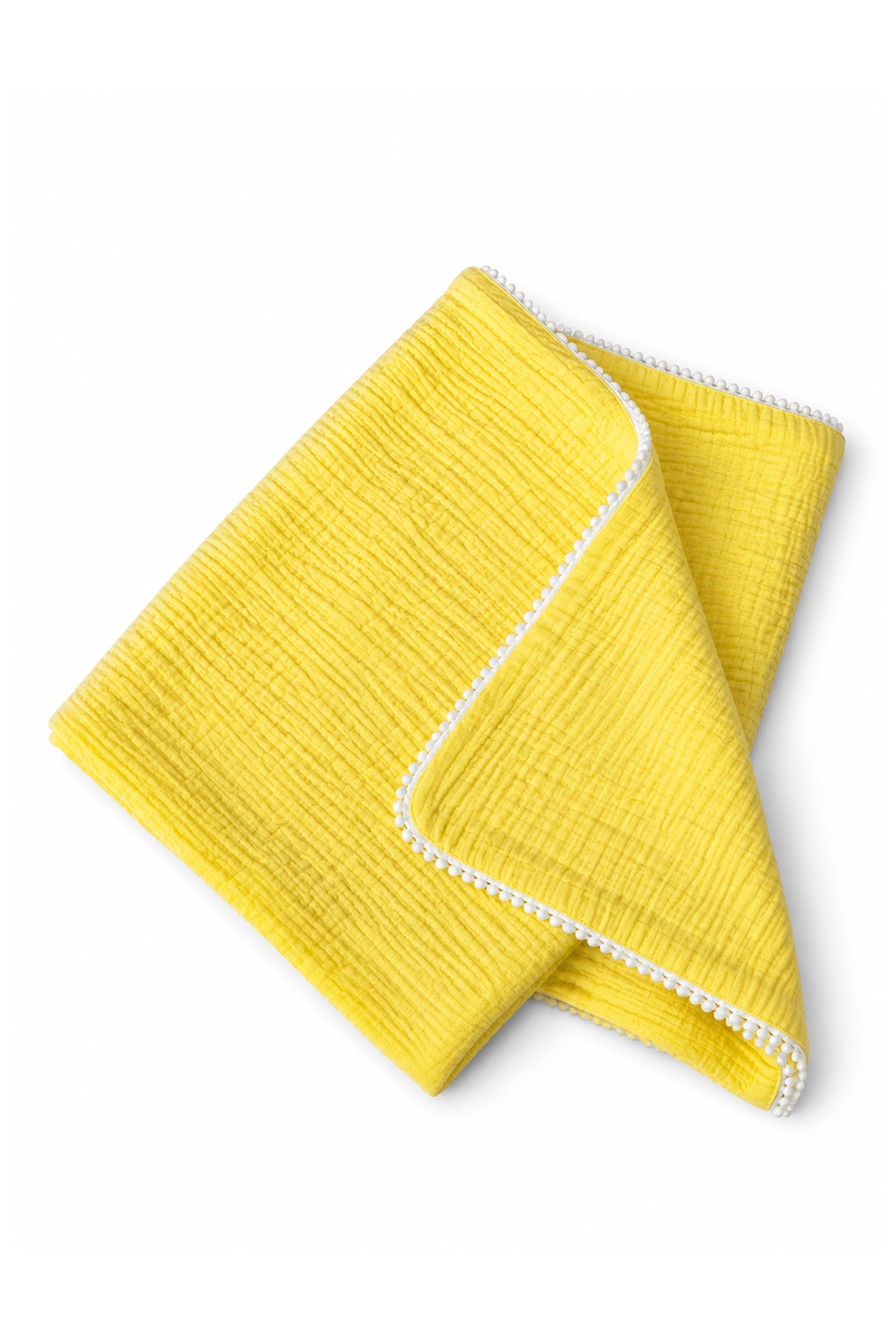 Baby Musselin Decke mit Pompons