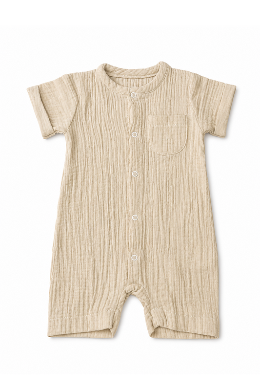 Baby Musselin Jumpsuit – Beige