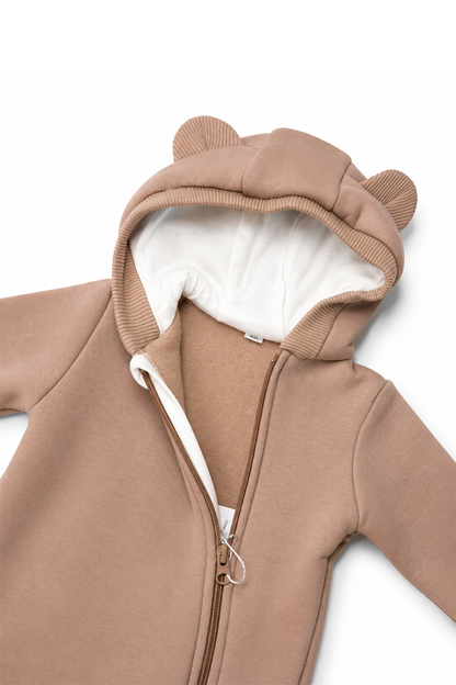Baby Overall mit Kapuze und Bärenohren