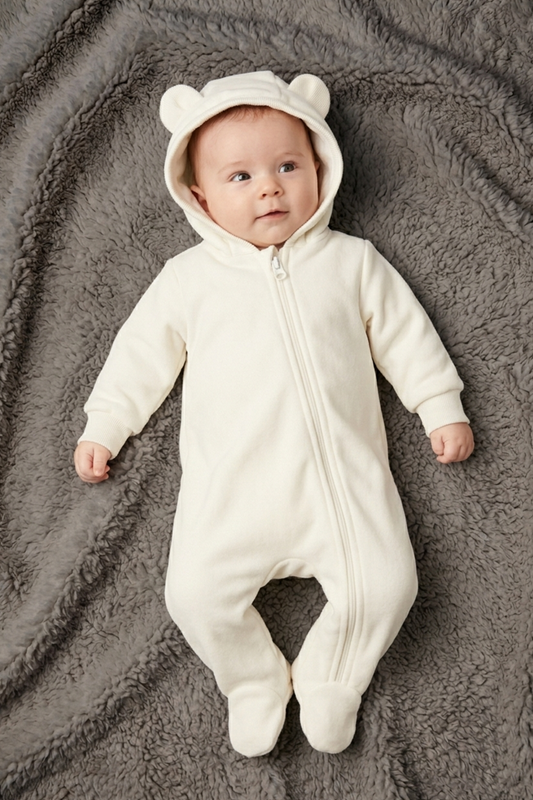 Baby Overall mit Kapuze und Bärenohren