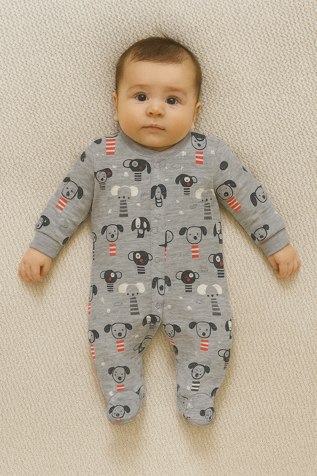 Baby-Strampler mit Koala Hundefreunden – 100 % Baumwolle