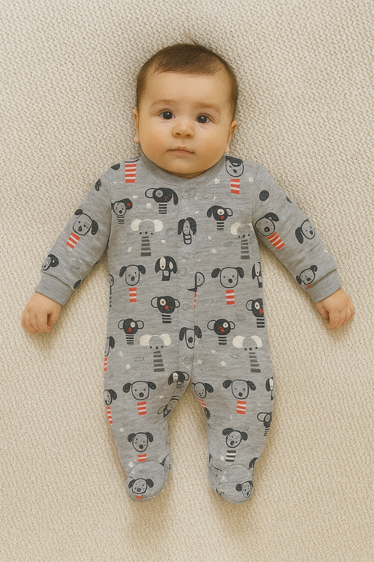 Baby-Strampler mit Koala Hundefreunden – 100 % Baumwolle